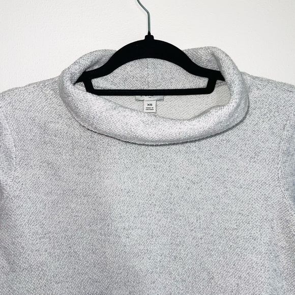 J. Crew Factory Light Gray Tweed Cowl Neck Sweater Xsmall Women’s - Picture 2 of 11